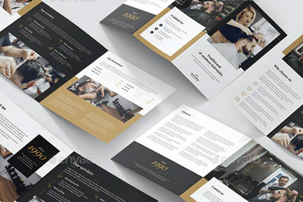 Barber Shop Brochure Templates | Free & Premium | PSD | Ai | Word ( Doc ) | InDesign Format Designs